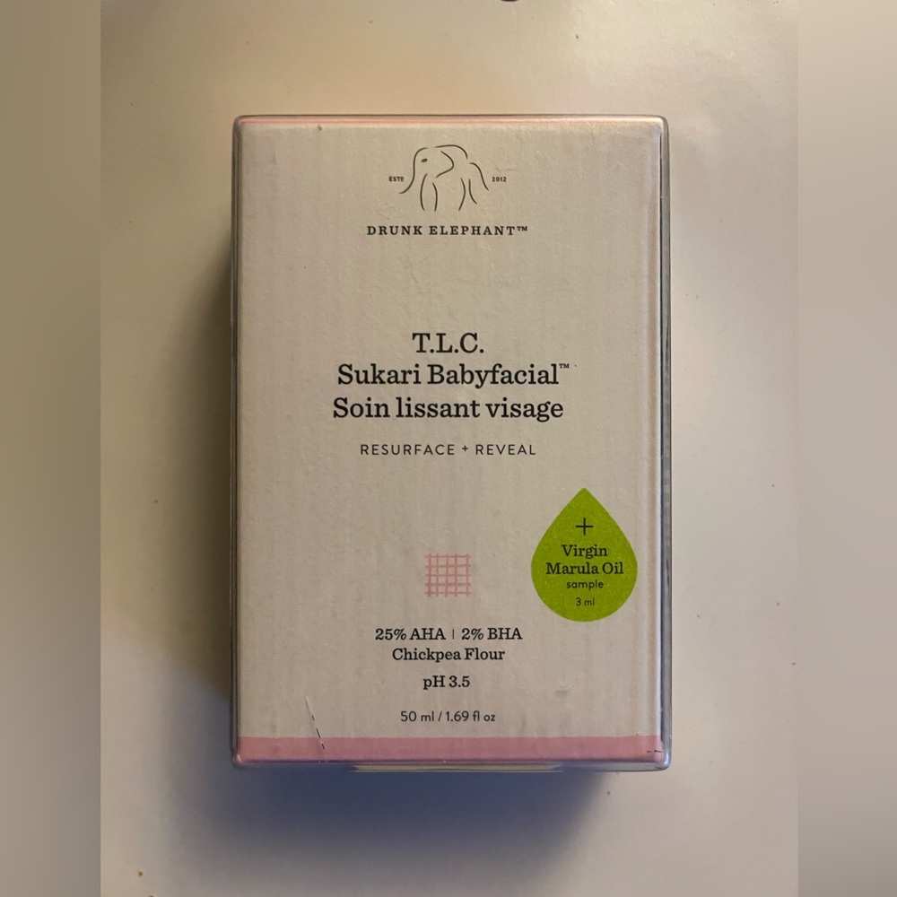 Drunk Elephant T.L.C. Sukari Babyfacial AHA/BHA Face Mask 1.69 Ounces - Picture 2 of 4